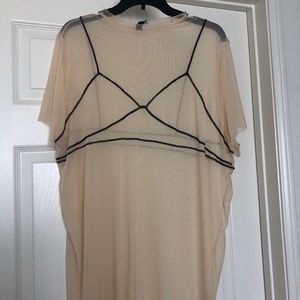 Mesh oversized shirt